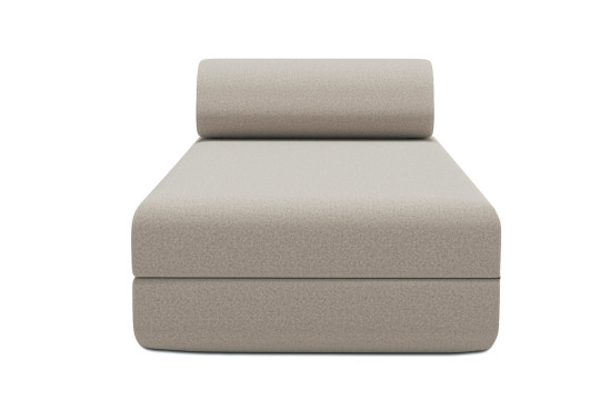 Méridienne convertible et modulable - Tissu lisse Beige