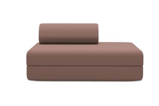 Housse Canapé droit convertible - 2 places - Tissu lisse terracotta