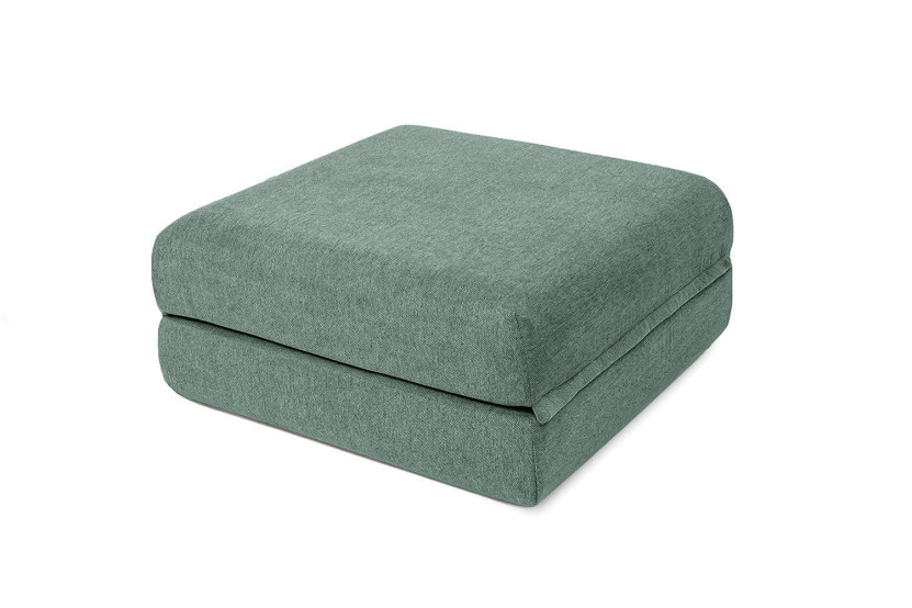 Pouf convertible et modulable - Tissu lisse - Vert