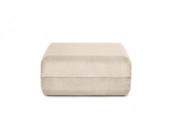 Pouf convertible et modulable - Velours côtelé - Beige