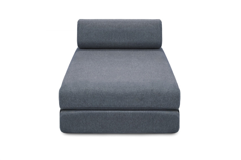 Méridienne convertible et modulable - Tissu lisse - Bleu