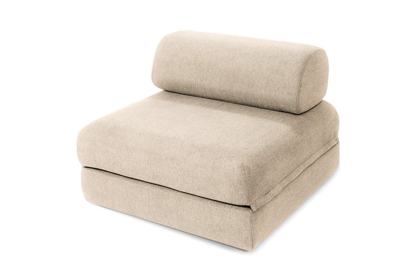 Fauteuil convertible et modulable - Tissu lisse - Beige