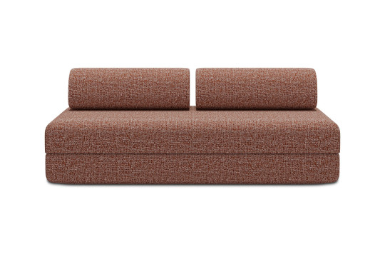 Housse Canapé droit convertible - 3 places - Tissu tweed rouge