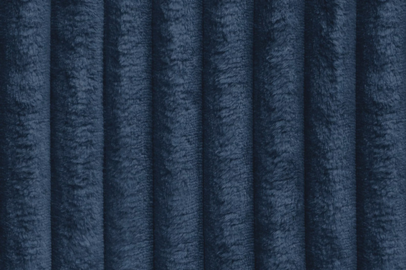 Canapé d'angle convertible 5 places - Velours côtelé XL - Bleu