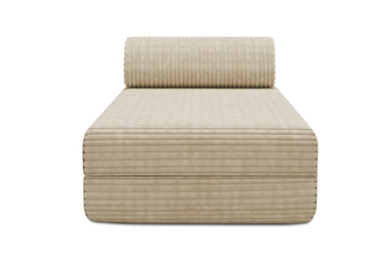 Housse Méridienne convertible - Tissu velours côtelé XL beige
