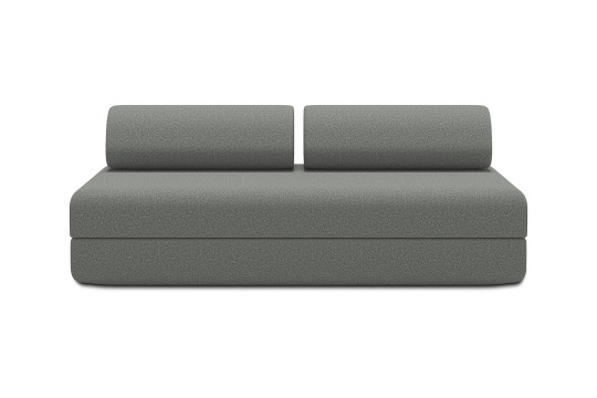 Housse Canapé droit convertible - 3 places - Tissu lisse gris