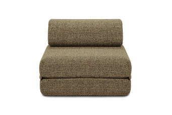 Fauteuil convertible et modulable - Tissu tweed - Jaune