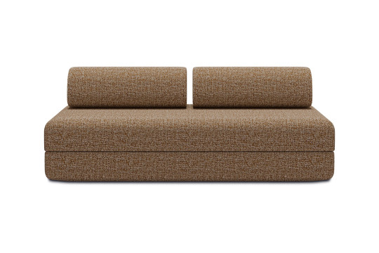 Housse Canapé droit convertible - 3 places - Tissu tweed marron
