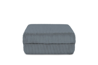 Pouf convertible et modulable - Velours côtelé XL - Gris