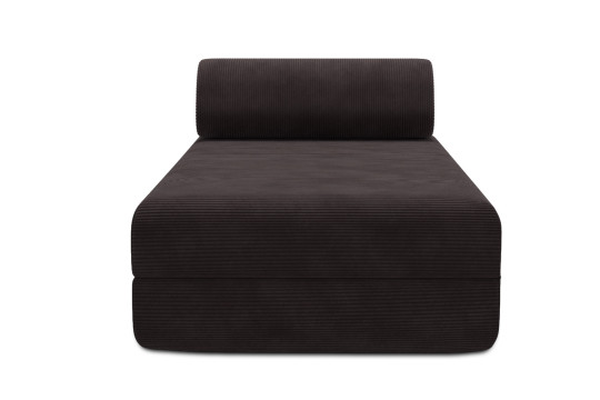 Housse Méridienne convertible - Tissu velours côtelé marron