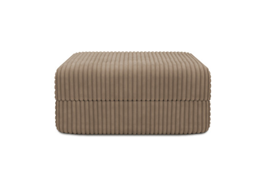 Housse Pouf convertible - Tissu velours côtelé XL marron
