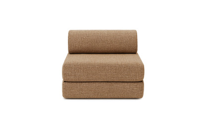 Fauteuil convertible et modulable - Tissu tweed Marron