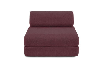 Fauteuil convertible et modulable - Tissu lisse - Rouge