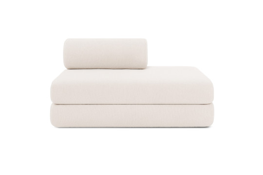 Housse Canapé droit convertible - 2 places - Tissu imperméable beige clair