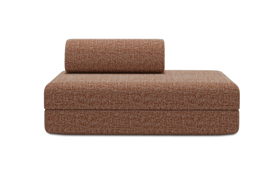 Canapé 2 places convertible et modulable - Tissu tweed Rouge