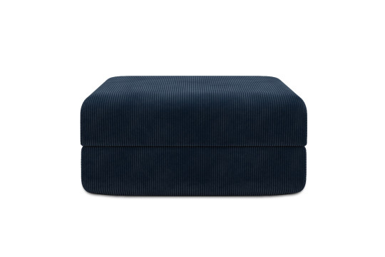 Housse Pouf convertible - Tissu velours côtelé bleu
