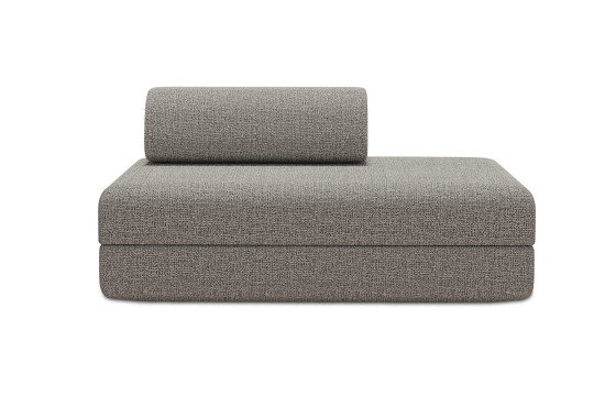 Canapé 2 places convertible et modulable - Tissu tweed Gris