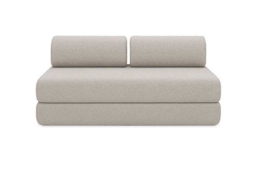 Canapé d'angle convertible 4 places - Tissu imperméable - Gris