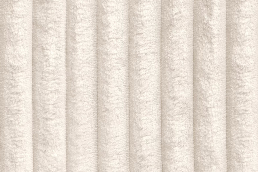 Pouf convertible et modulable - Velours côtelé XL - Blanc