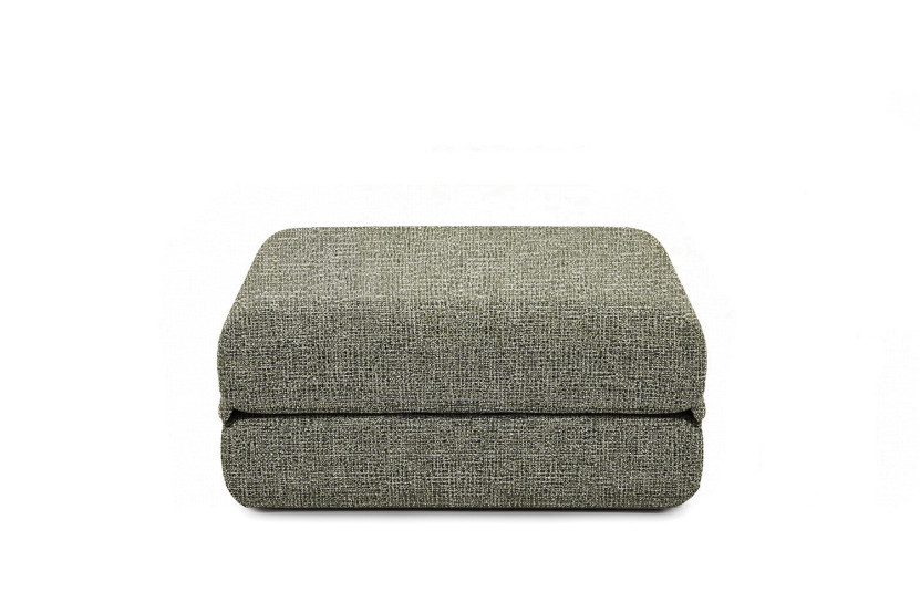 Pouf convertible et modulable - Tissu tweed - Vert
