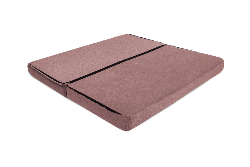 Méridienne convertible et modulable - Tissu lisse - Terracotta