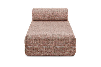 Méridienne convertible et modulable - Tissu tweed - Rouge