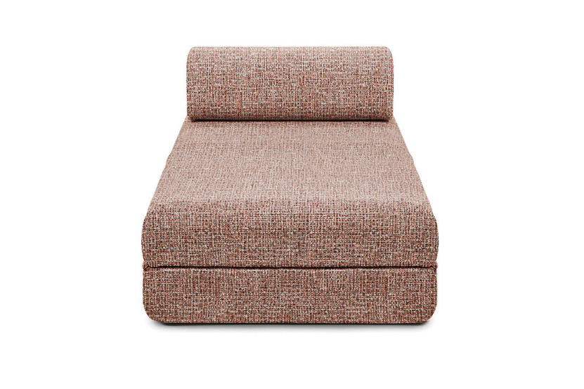 Méridienne convertible et modulable - Tissu tweed - Rouge