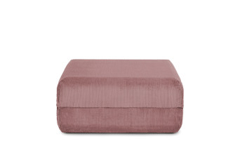 Pouf convertible et modulable - Velours côtelé - Rose