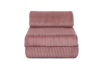Fauteuil convertible et modulable - Velours côtelé XL - Rose