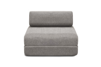 Fauteuil convertible et modulable - Tissu lisse - Gris