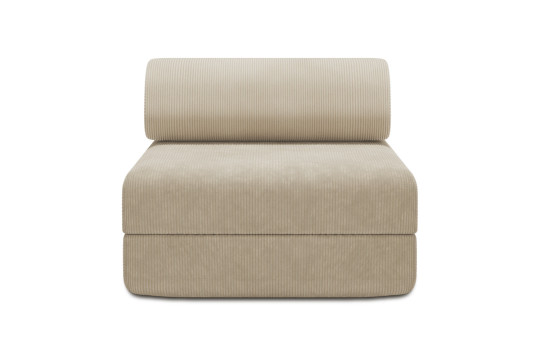 Housse Fauteuil convertible - Tissu velours côtelé beige