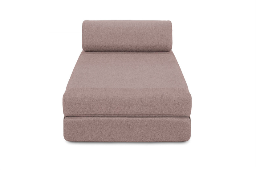 Canapé d'angle convertible 6 places - Tissu lisse - Rose