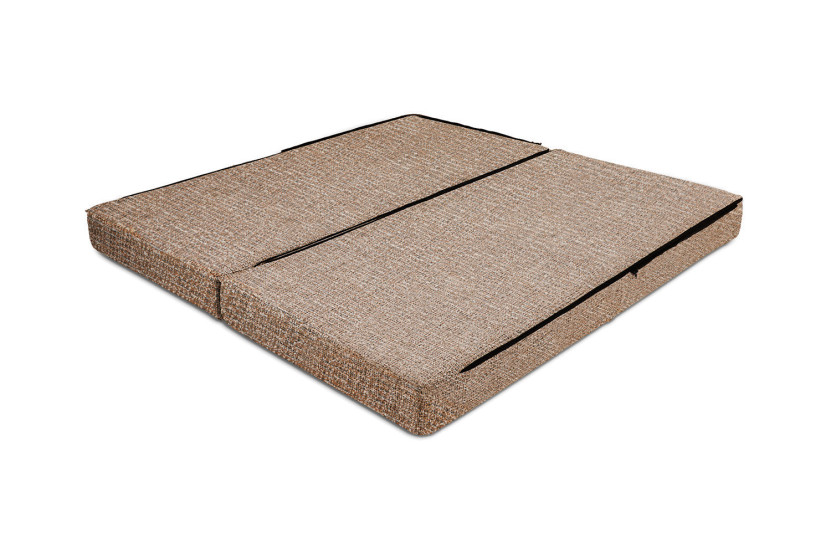 Méridienne convertible et modulable - Tissu tweed - Marron