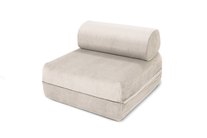 Housse Fauteuil convertible - Tissu velours côtelé blanc