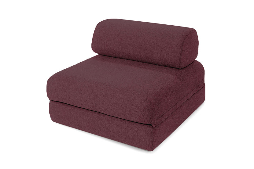 Housse Fauteuil convertible - Tissu lisse rouge