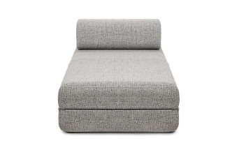 Méridienne convertible et modulable - Tissu tweed - Gris