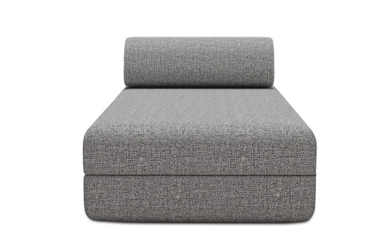 Méridienne convertible et modulable - Tissu tweed Gris