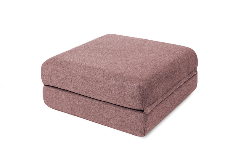 Canapé d'angle convertible 4 places - Tissu lisse - Terracotta