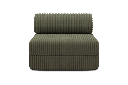 Housse Fauteuil convertible - Tissu velours côtelé XL vert