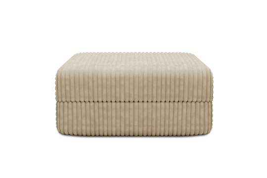 Pouf convertible et modulable - Velours côtelé XL Beige