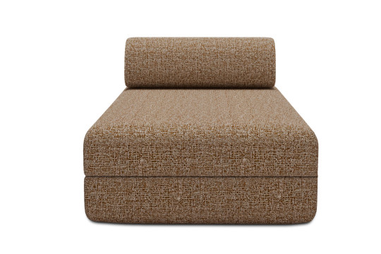 Housse Méridienne convertible - Tissu tweed marron