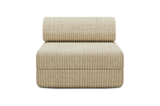 Housse Fauteuil convertible - Tissu velours côtelé XL beige