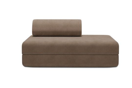 Canapé 2 places convertible et modulable - Velours côtelé Taupe