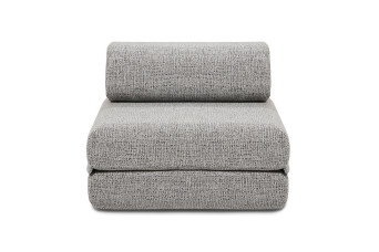 Fauteuil convertible et modulable - Tissu tweed - Gris