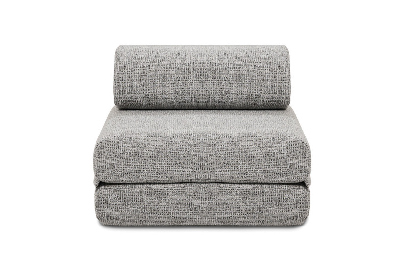 Fauteuil convertible et modulable - Tissu tweed - Gris