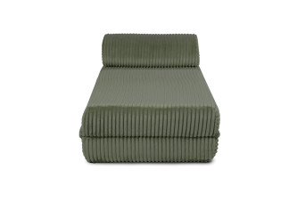 Méridienne convertible et modulable - Velours côtelé XL - Vert