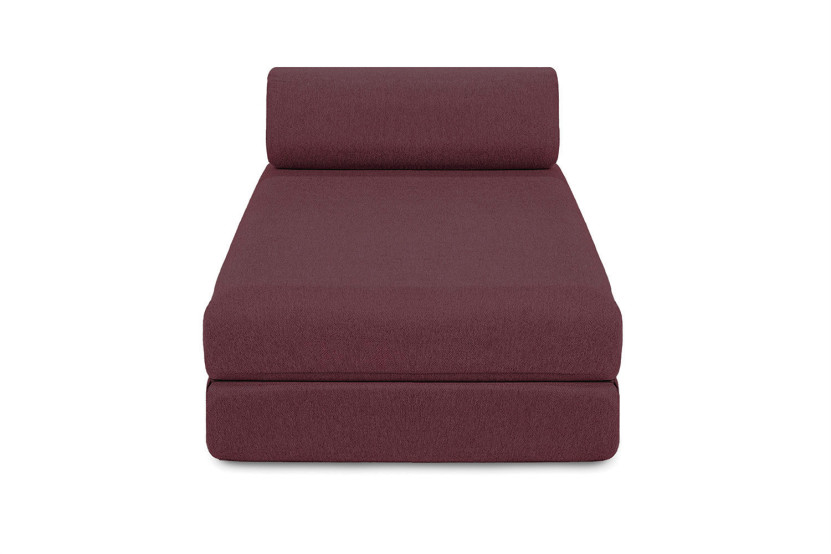 Méridienne convertible et modulable - Tissu lisse - Rouge