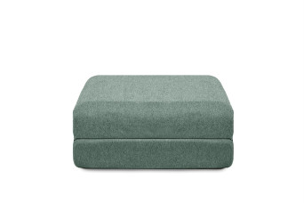 Pouf convertible et modulable - Tissu lisse - Vert