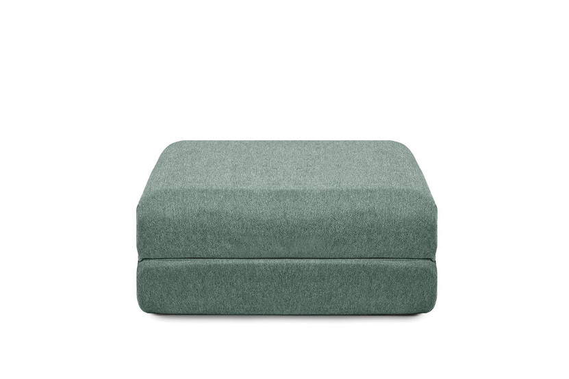 Pouf convertible et modulable - Tissu lisse - Vert