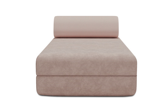 Méridienne convertible et modulable - Velours côtelé Rose pâle